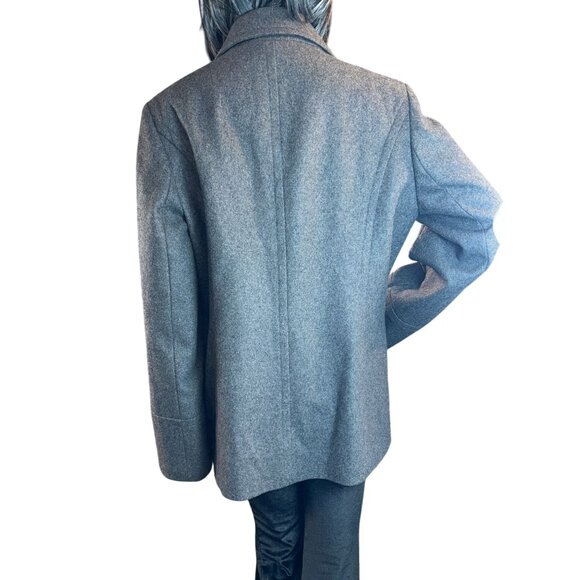 Nautica Womens Wool Blend Pea Coat Size M Gray Preppy Academia Countryside - Picture 5 of 8